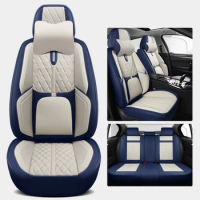 Car Seat Covers Leather Full Set For Dodge Caliber Toyota Camry 40 Mercedes W202 Skoda Fabia VW Golf 6 Auto Interior Accessories