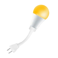 【TheLife嚴選】光感式驅蚊燈12W LED橘光波段驅蚊燈-2P插座型