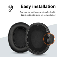 1 Pair Replacement Spare Ear Pads Noise Isolation Wireless Earpads Comfortable Protein Leather Soft for Sony WH-1000XM5 Headset