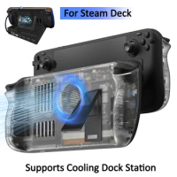 Back Cooling Cover Case For Steam Deck Console Replacement Housing Game Accessories Supports Work With Heatsink Docking Station
