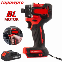 Brushless Mini Electric Screwdriver 1/4" Driver Impact Drill 20 Torque Rechargeable Cordless Power Tools For Makita 18V Battery