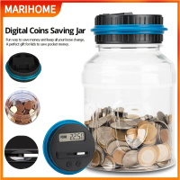 Electronic Piggy Bank Counter Coin Digital LCD Counting Coin Money Saving Box Jar Coins Storage Box