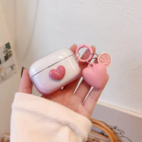 Love Heart Pendant Earphone Case For SONY Link Buds S Wireless Bluetooth Headset Charging Cute Flower Lovely LinkBudsS Cover