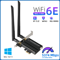 WiFi 6E 5374Mbps Network card WiFi Network card 6E 5374Mbps tri-band 2.4G5G6Ghz wireless adapter pcy bluetooth 5.0 wireless card for Win1011 USB router