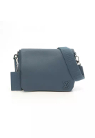 Louis Vuitton Pre-Loved Louis Vuitton take off messenger LV Aerogram Shoulder bag leather Blue green