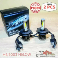 [2 PCS] Lampu LED Mobil Mini COB Chip H4 H1 H3 H7 H8 H9 H11 H16 HB3 HB4 HIR2 9012 Car