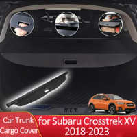 Auto Trunk Cargo Cover for Subaru Crosstrek XV 2018 2019 2020 2021 2022 2023 Retractable Luggage Storage Partition Anti-peeping