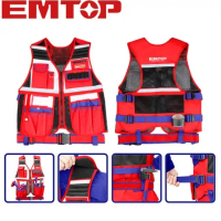 EMTOP เสื้อกั๊ก เสื้อใส่เครื่องมือช่าง รุ่น ETVT1701 (Tool Vest) เสื้อเครื่องมือ เสื้อช่างถูกสุดในตล