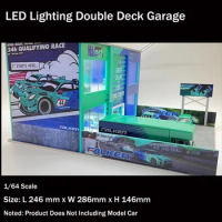 Assemble Diorama 1/64 LED Lighting Double Deck Garage Model Car Station Parking Lot - Falken Coating