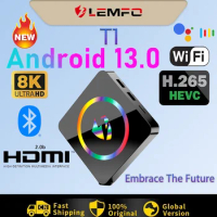 LEMFO T1 Android 13 TV Box Chipest RK3528 4GB RAM 128GB ROM 8K 4K 3D HDR WIFI Voice Control Smart TV Set Top Box 2024 RGB PK H96