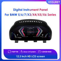12.3" Blue Light Anti-glare Screen Digital Instrument Panel for BMW 5 6 7 Series F10 CIC NBT X3 F25 X4 F26 X5 F15 X6 F16 HD LCD