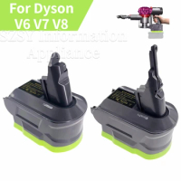 For Ryobi 18V Lithium Battery Converter To for Dyson V6 V7 V8 Battery Adapter for Dyson V6 V7 V8 Cordless Vacuum Handheld Tools