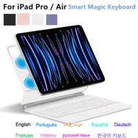 Magic Backlight Keyboard for iPad Air 4 Air 5 iPad Pro 11 1st 2nd 3rd 4th Generation Case Keyboard Spanish Korean AZERT Arabic