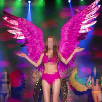 Customized model catwalk costume wings props super angel feather nightclub stage performance props photo shoot wings