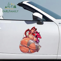 EARLFAMILY 43cm x 35.7cm for APEX LOBA Game Sexy Car Sticker Car Accessories Hentai Decal Waterproof Motorcycle Creative Decor