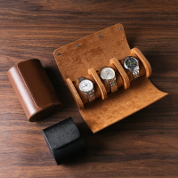 手錶展示盒 手錶盒 手錶盒收納盒腕表展示盒機械表首飾盒手錶盒子手工棕色黑色便攜式【GJJ354】
