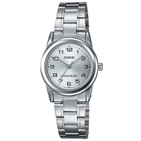 CASIO 經典復古時尚簡約巧小指針腕錶-銀白色(LTP-V001D-7B)/25mm