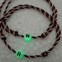 Gelang TRIDATU Inisial Bisa Nyala Huruf Glow In Dark Anti Air Adjustable Berikan Cahaya Lalu Bawa Ke