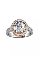 Her Jewellery Berlian Moissanite Fantaisie Ring Rose Gold White [GRA CERTIFICATE MOISSANITE DIAMOND]