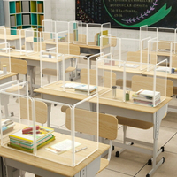 防疫擋板 防疫板 隔離擋板 隔音擋板學生幼稚園桌面防疫防飛沫食堂用餐隔離板吃飯分隔板餐桌『xy13422』