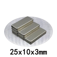 5/10/20/50/100/200PCS 25X10X3 Square Super Strong Magnetic Magnets 25mmX10mm Permanent Neodymium 25x10x3mm Block Magnet 25*10*3