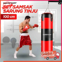 TaffSPORT QUANWANG Set Samsak Sarung Tinju MMA Boxing Sandbag  100 CM