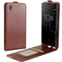 Brand gligle R64 pattern up and down open leather cover case for Sony Xperia XA1 Plus case protective shell bags