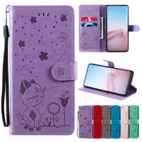 3D Embossing Pattern Leather Flip Phone Case For VIVO V27 Pro Y27 Y78 PLUS V29 PRO Lite 5G Wallet Card Cover Luxury Cat Cases
