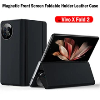 Phone Capa for Vivo X Fold2 Case Magnetic Front Screen Flip Leather Cover for Vivo X Fold 2 Flip Case Kickstand Holder Funda
