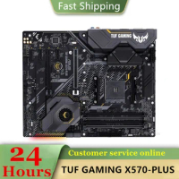 AMD X570 TUF GAMING X570-PLUS motherboard Used original Socket AM4 DDR4 128GB M.2 NVME USB3.0 SATA3 Desktop Mainboard