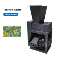 S100A/B Plastic Paper Shredding Machine Miniature10KG/H PVC Pipe Crushing Dual Axis Mute Shredder Industrial Scrap Crusher 3/5MM