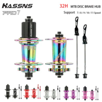 HASSNS PRO7 K7 Cube,32/24 Hole Mtb Noisy Bike Hub,4 Bearing 6pawls 120 Loud Quick Release Cube Compatible with 7/8/9/10/11 Speed