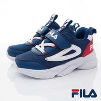 FILA斐樂頂級童鞋-輕量慢跑鞋2-J823V-311藍(中小童段/中大童段