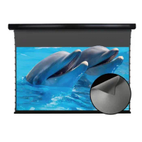 Remote Controlled Electric Tab-Tension Projection Screen Dark Grey 8K ALR