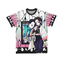 Demon Slayer Street T-shirt, Kocho Shinobu Haori, Unisex, Fashion, for Children and Students, Comfor