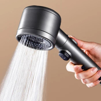 High Pressure Handheld Bath Brush 3 Mode Showerhead 4 In 1 Massage Shower Head Nozzle High Pressure With Filter