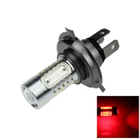 1x Red RV H4 Tail Blub Head Lamp 5 Emitters COB SMD LED DIN49642T7 H108-R
