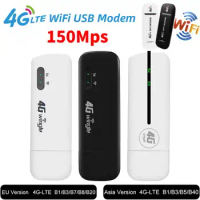 4G LTE Wireless Router 150Mbps USB Dongle SIM Card Modem Stick Mobile Broadband Wireless WiFi Adapter 4G Card Router Home Office