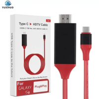 2m Type C to HDMI-compatible Cable USB 3.1 to HDMI-compatible 4K Adapter USB-C Cable for MacBook Samsung Galaxy S9/S8 Huawei