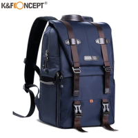 K&amp;F Concept Multifunctional Waterproof Camera Backpack 20L Stylish DSLR/SLR Camera Bag Fits 15.6 Inch Laptop with Tripod Straps
