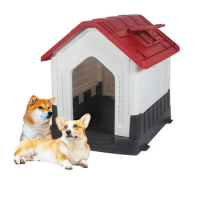 Manufacturer Rainproof Plastic Indoor Outside Pet Dog Kennel Large Dog House Outdoor With Window