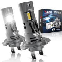 2x H7 Led Canbus With Fan Headlight Lights 6000K 100W 20000LM Bulb Lamps Mini Led for Automobiles High Power Super Bright