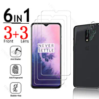 6in1 Full Cover Glass for Oneplus 7 Fingerprint Unlock for Oneplus 7T T Pro Screen Protector Protective Steel Safety Camera Lens