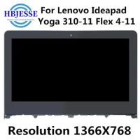 Original 11.6" for LENOVO Flex 4-11 Flex4 11 Yoga 310-11 Yoga310-11 assembly HD 1366x768 screen + TOUCH PANEL+BEZEL assembly