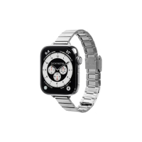 【LAUT 萊德】Apple Watch 38/40/41mm 時尚不銹鋼錶帶-銀