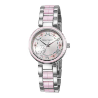 【HELLO KITTY】俏麗公主陶瓷手錶粉紅 LK699LWPR-S