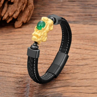 Luxury Feng Shui PIXIU Guard Man Bracelet for Women Jewellery Aesthetic Bracelets Fashione Woman's Bangles and Accessories