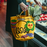 折疊購物袋 家中有喵環保袋折疊超市購物袋大容量便攜袋子手提買菜包外出時尚【HZ69709】