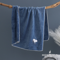 【HOYACASA 】x史努比聯名系列-刺繡華夫格萬用舒柔毯-多款任選(100x150cm)
