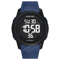 Jam Tangan Pria ORIGINAL DIGITEC 5273 Digital Strap Rubber Water Resistant 10 bar Garansi 1 Tahun Bi